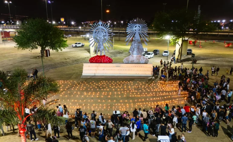 Se encendieron velas en honor a los peregrinos del Milagro