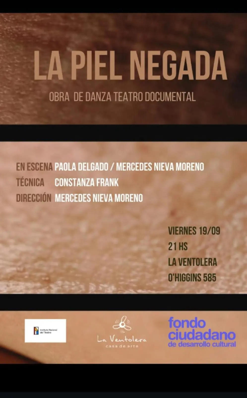 Estreno en La Ventolera: La piel negada, danza teatro documental