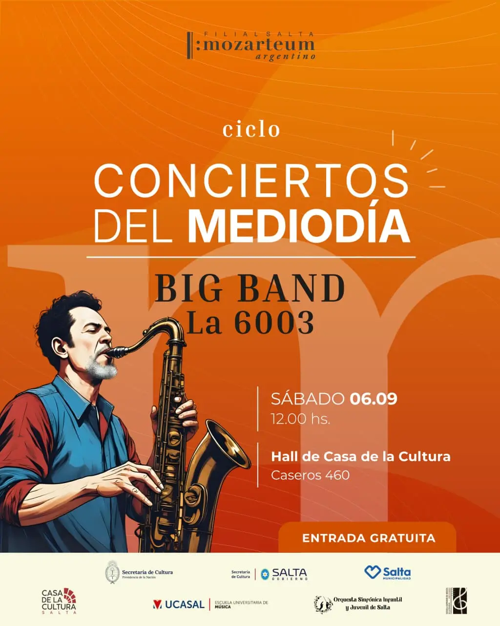 Big Band La 6003: Música y talento joven en el ciclo del Mozarteum Argentino