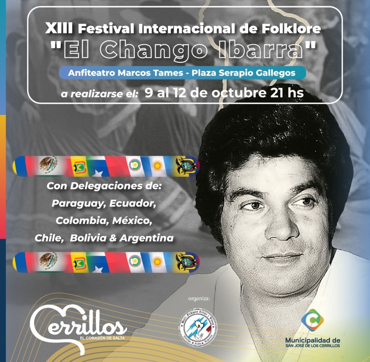 Cerrillos será sede del XIII Festival Internacional de Folklore “El Chango Ibarra”