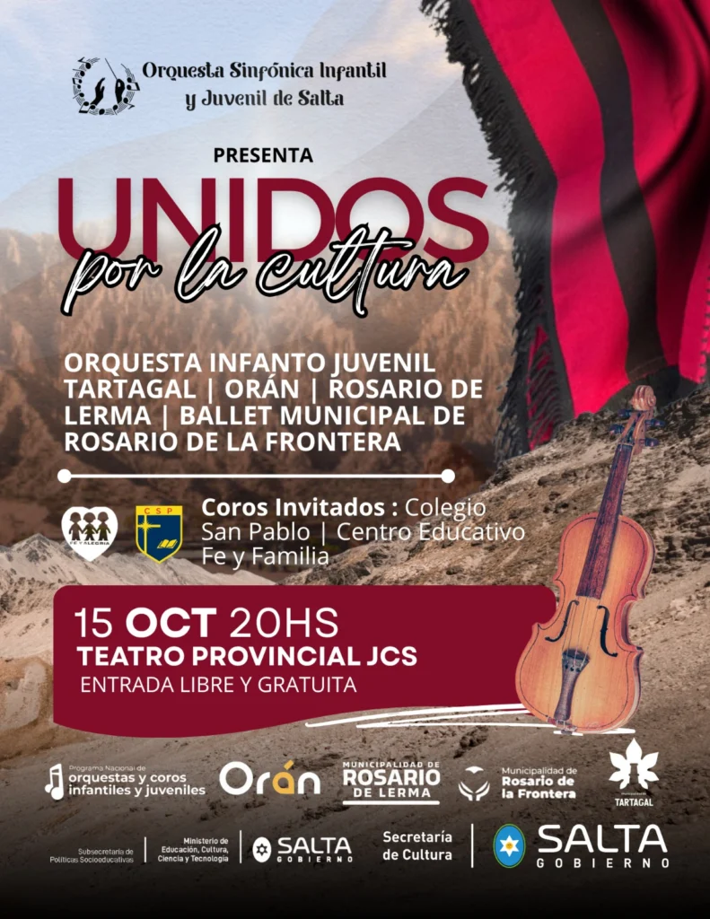 La Orquesta Sinfónica Infantil y Juvenil de Salta celebra 20 años con un concierto aniversario