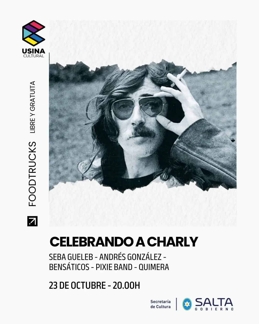 La Usina rinde homenaje a Charly García este jueves