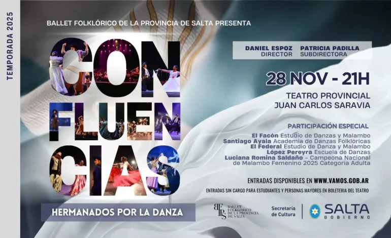 Confluencias: el Ballet Folklórico de Salta y academias de toda la provincia se unen en una gala única