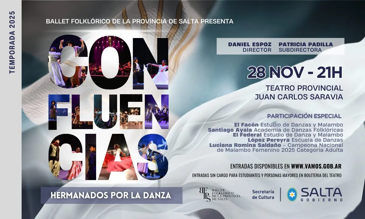 Confluencias: el Ballet Folklórico de Salta y academias de toda la provincia se unen en una gala única