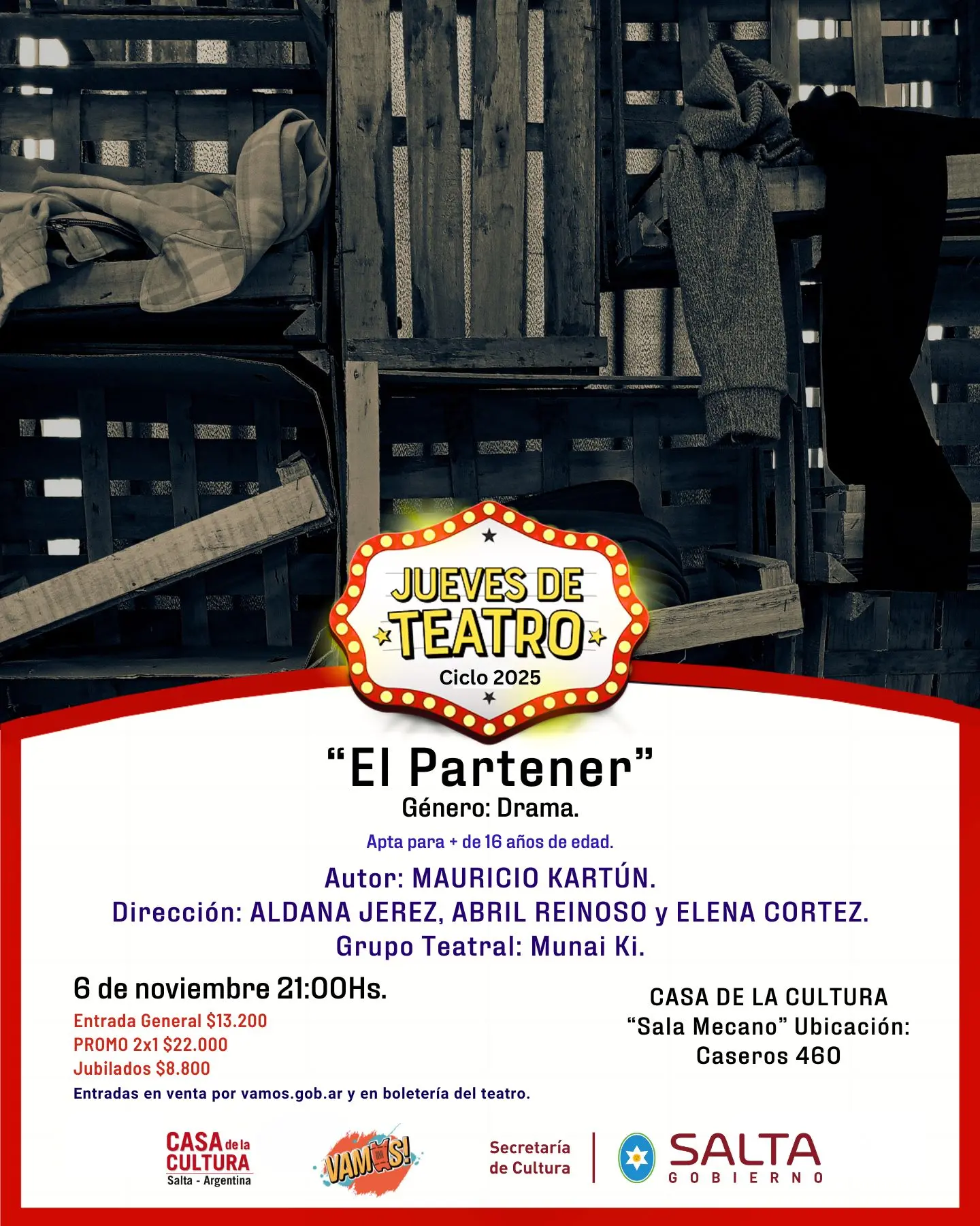 “EL PARTENER” en “Jueves de Teatro”