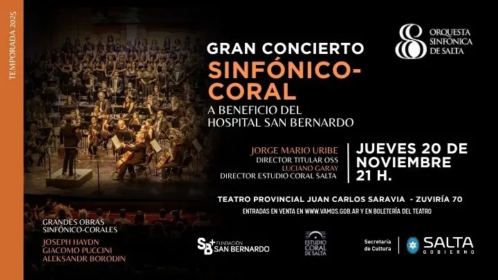 Gran concierto sinfónico-coral en el Teatro Provincial