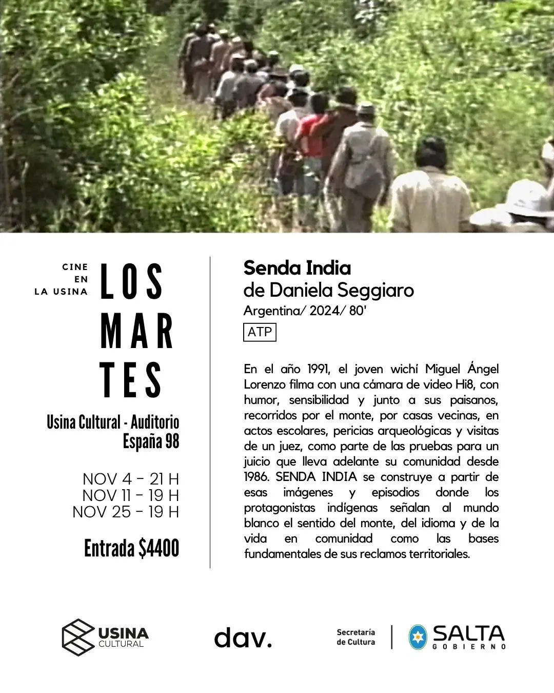 «Los Martes» documental: Proyección de Senda India