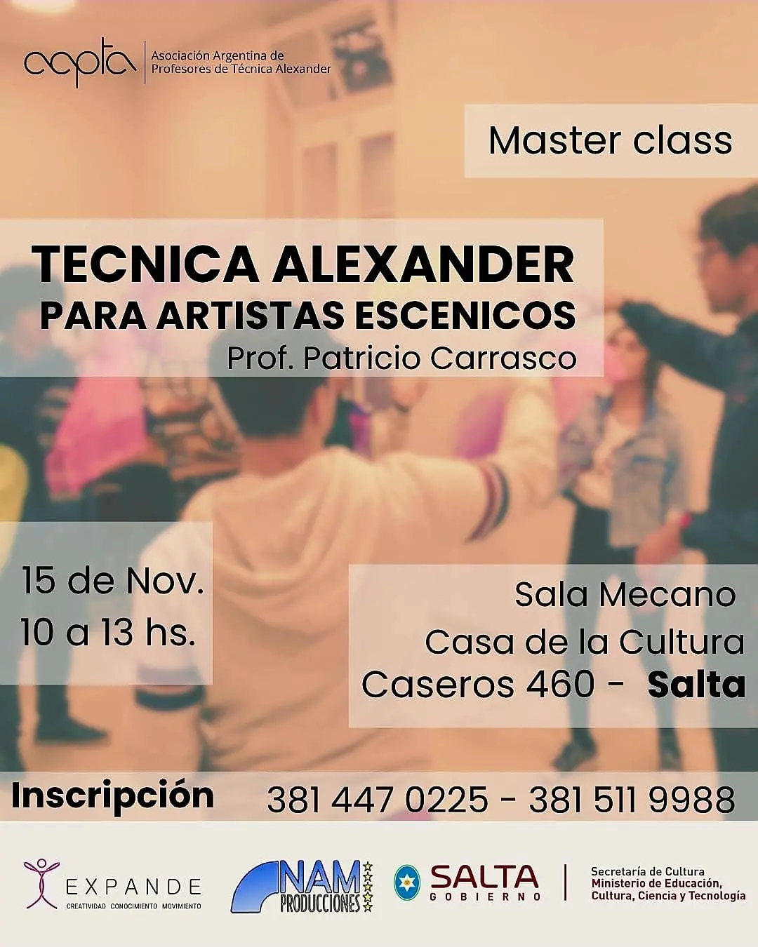 Redescubrir el cuerpo: Master Class de Técnica Alexander en la Casa de la Cultura