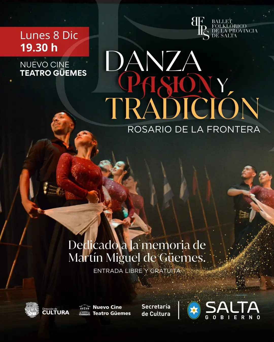 El Ballet Folklórico de Salta despide el año en Rosario de la Frontera