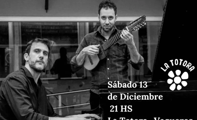 Damián Verdún y Pablo Juárez presentan un concierto íntimo en La Totora