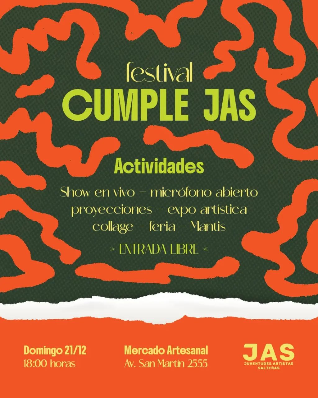 JAS celebra un nuevo aniversario en el Mercado Artesanal de Salta