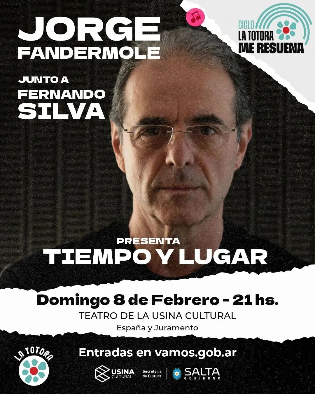 Jorge Fandermole llega a Salta con Tiempo y lugar