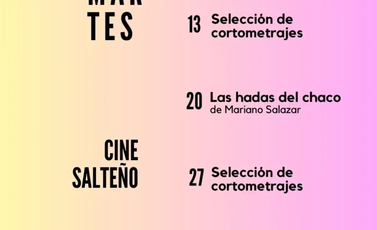 Los Martes «Verano»: funciones al aire libre con cine salteño
