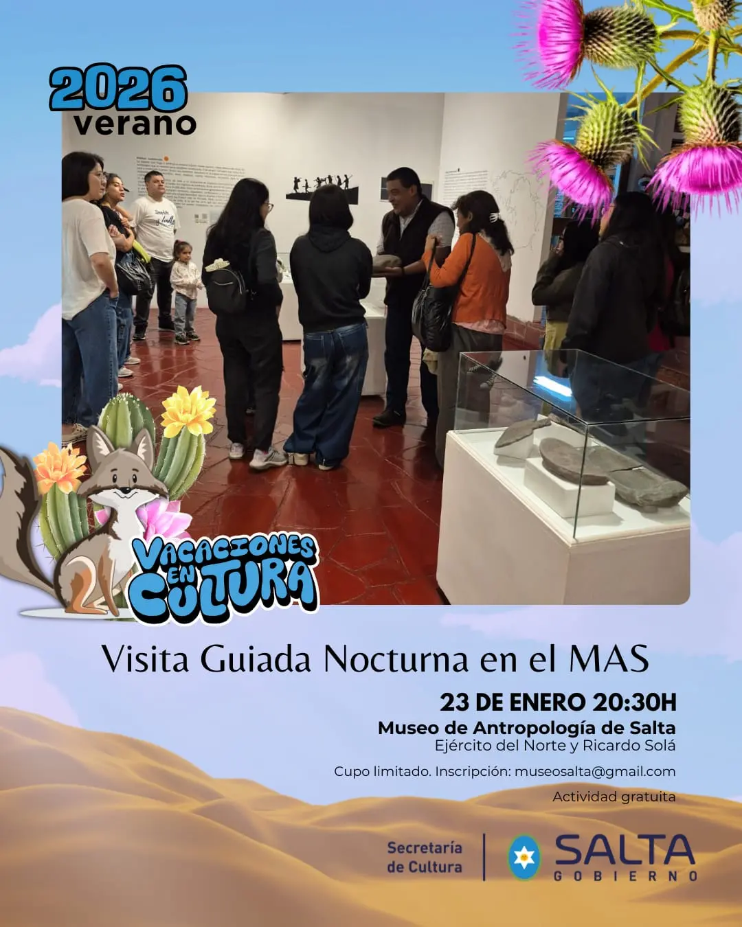 Visita guiada nocturna en el MAS: un recorrido por 10.000 años de historia