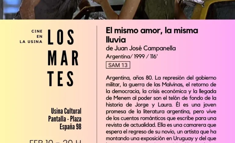 «El mismo amor, la misma lluvia» en Los Martes Romance