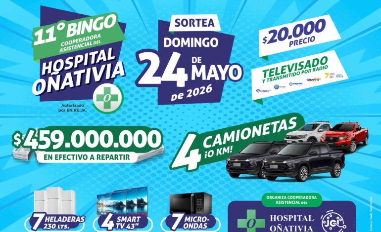 Bingos del Norte impulsa la venta online del Bingo del Hospital Oñativia: grandes premios y un fin solidario