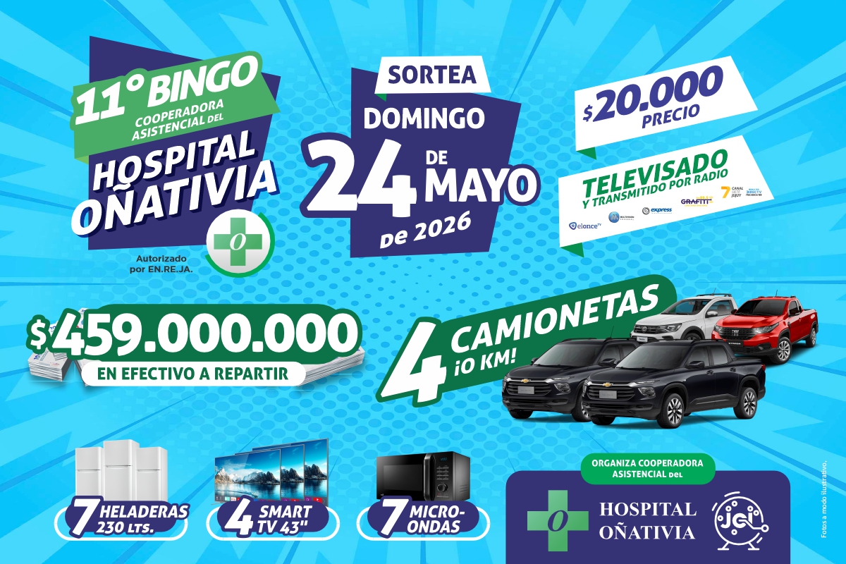 Bingos del Norte impulsa la venta online del Bingo del Hospital Oñativia: grandes premios y un fin solidario