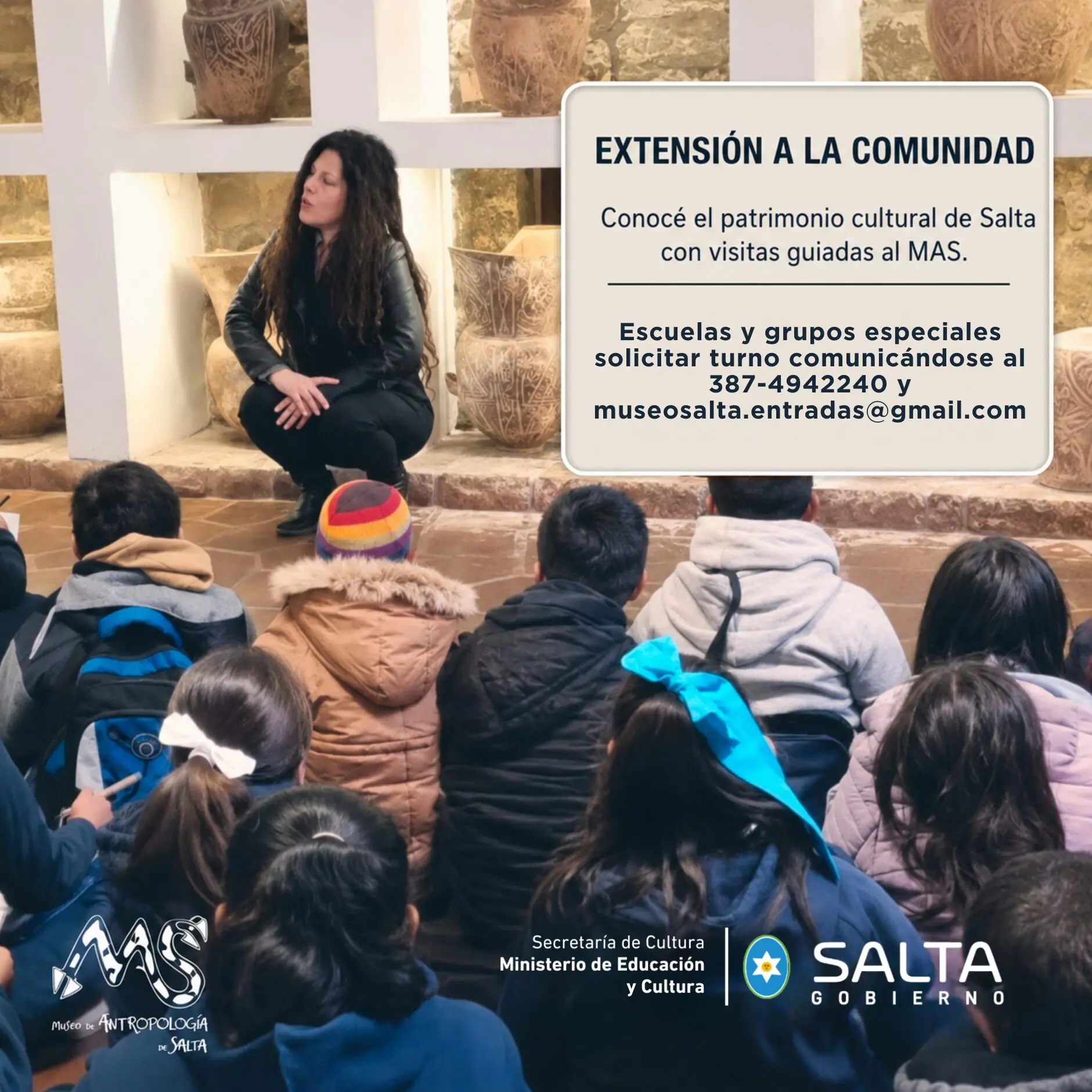 El MAS invita a escuelas y grupos a descubrir el patrimonio cultural salteño