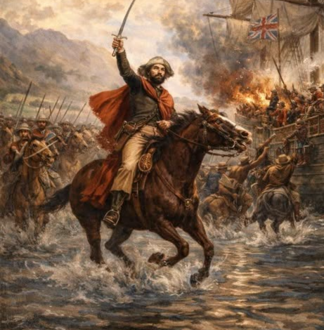 Un gaucho argentino tomó un barco de guerra inglés a caballo — y tenía 21 años