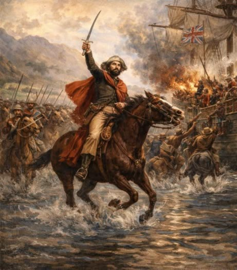 Un gaucho argentino tomó un barco de guerra inglés a caballo — y tenía 21 años