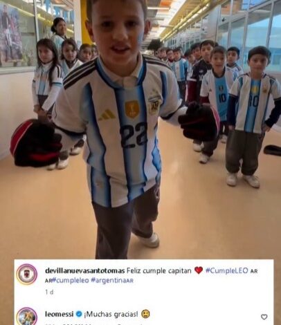 ​¡El mismísimo Lionel Messi le contestó a los alumnos del Colegio Santo Tomás de Villanueva de Salta! 