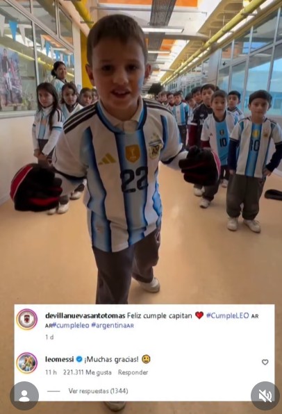 ​¡El mismísimo Lionel Messi le contestó a los alumnos del Colegio Santo Tomás de Villanueva de Salta! 