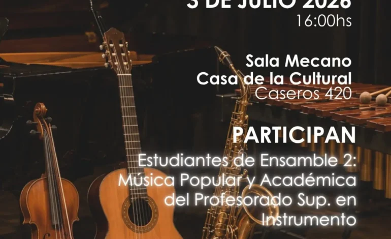 La Escuela Superior de Música de Salta presenta un nuevo concierto de Ensamble