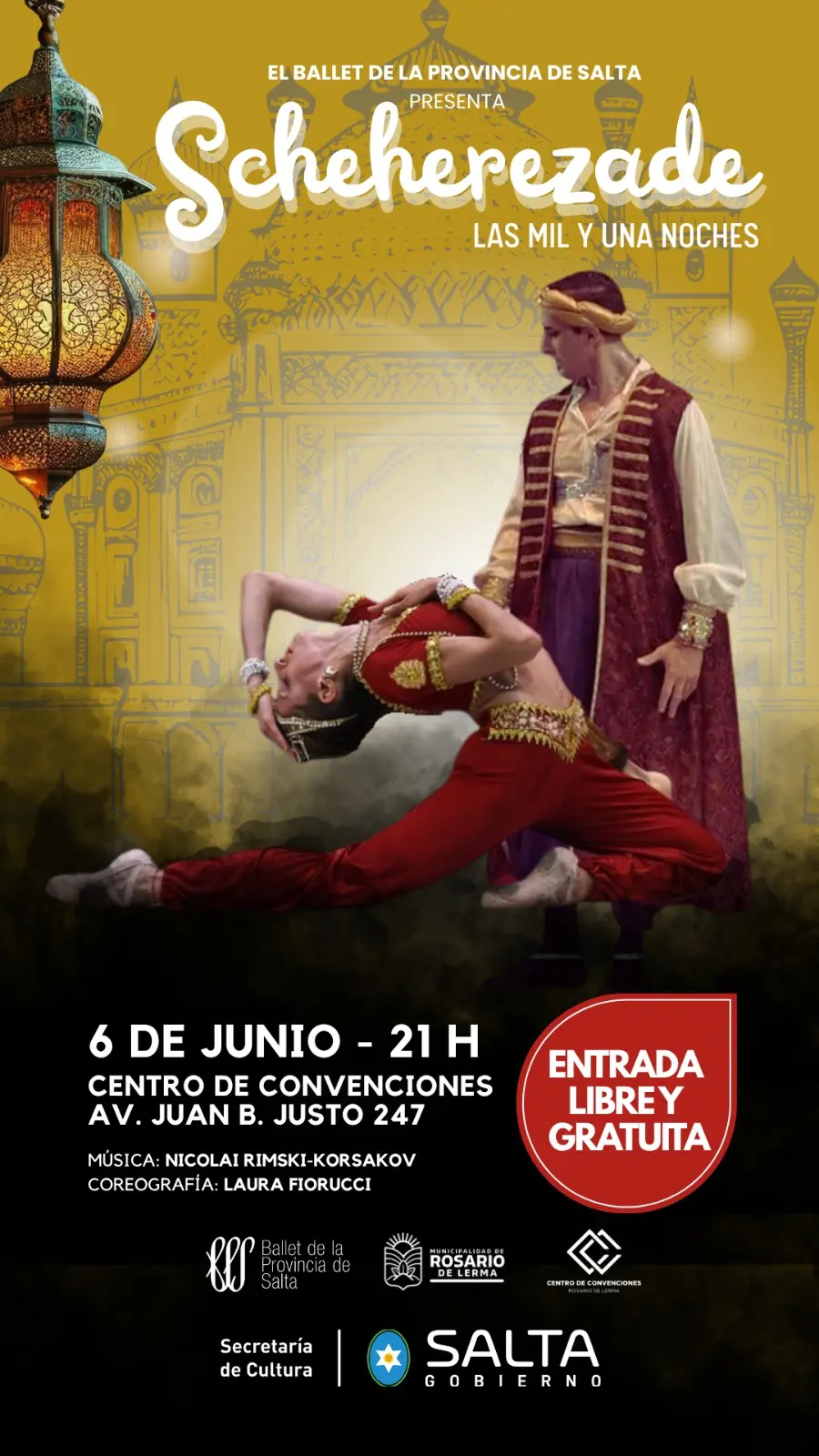 El Ballet de la Provincia presenta Scheherezade en Rosario de Lerma