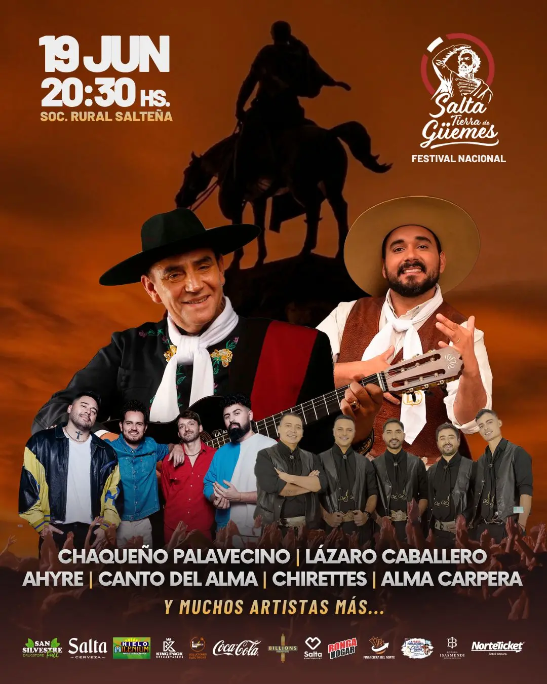 El Festival Nacional Salta Tierra de Güemes reunirá a grandes figuras de la música popular