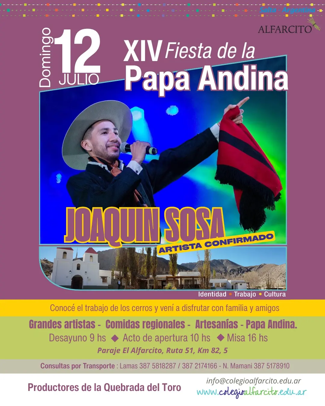 La Fiesta y Feria de la Papa Andina celebrará su decimocuarta edición en la Quebrada del Toro