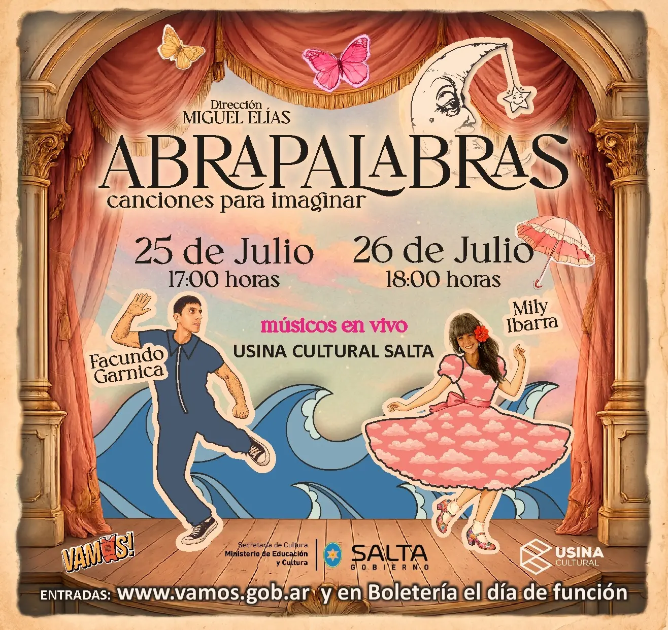 «Abrapalabras – Canciones para imaginar» llega a la Usina Cultural con un viaje de música, poesía y juego