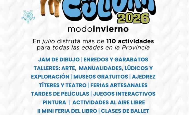 Vacaciones en Cultura 2026: más de 110 actividades para disfrutar el receso invernal en la provincia