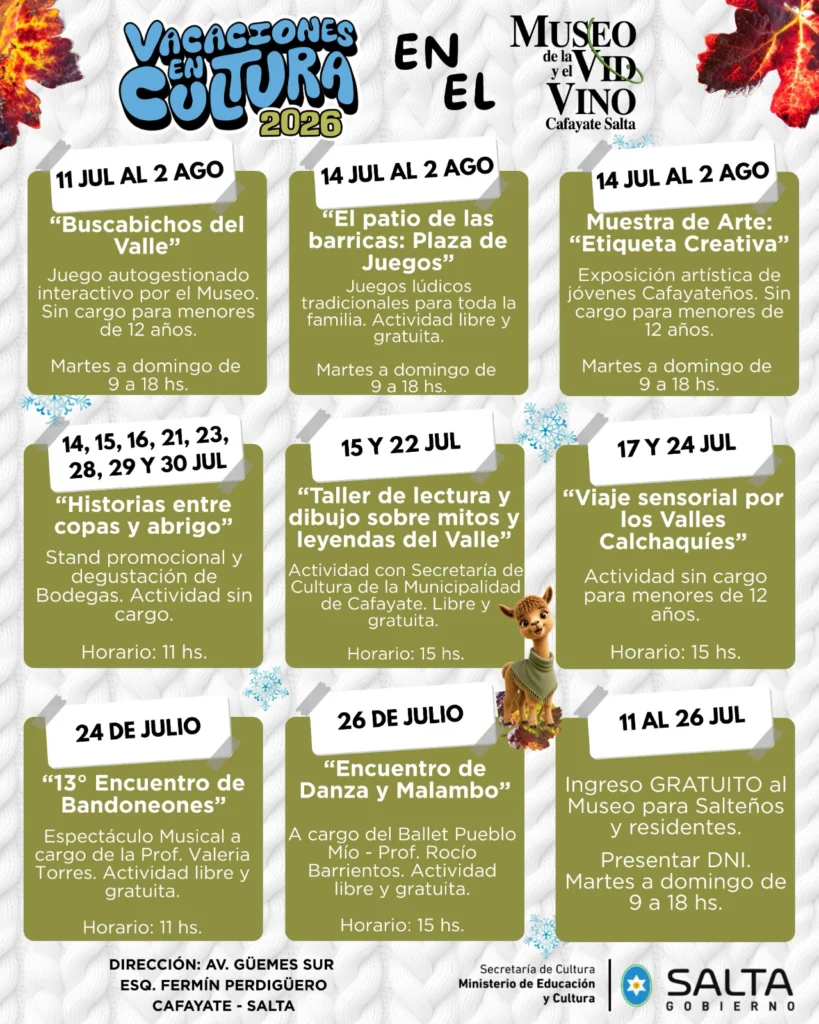 El Museo de la Vid y el Vino presenta una agenda especial para disfrutar las vacaciones de invierno