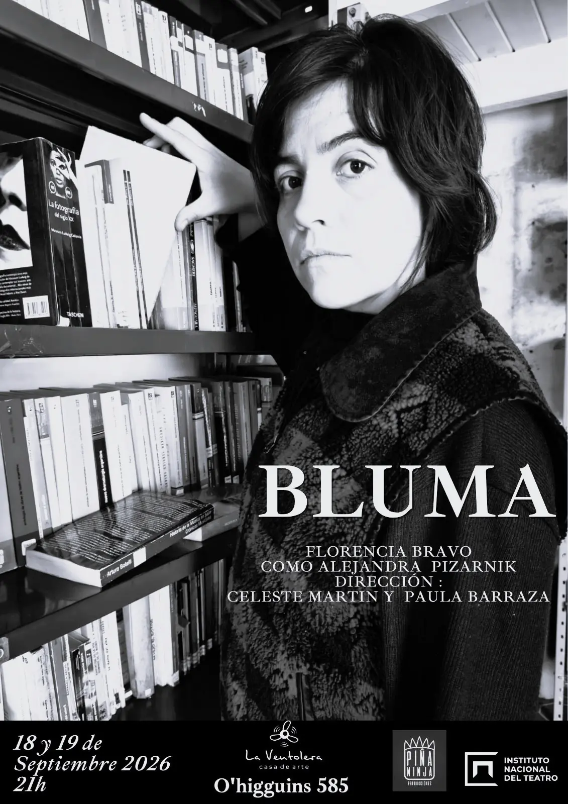 Bluma: una obra teatral sobre Alejandra Pizarnik llega a La Ventolera