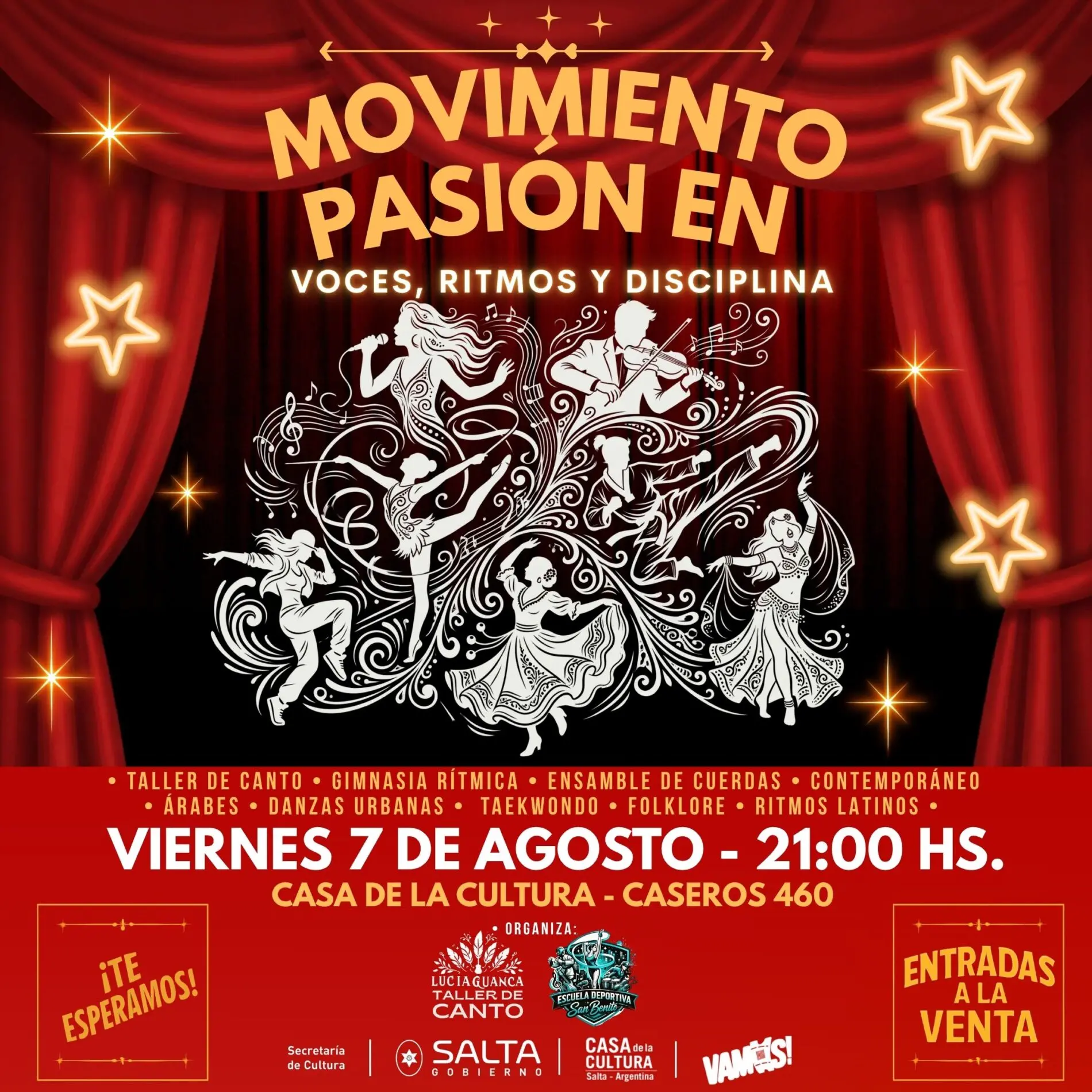 «Pasión en movimiento – Voces, Ritmos y Disciplina» llega a la Casa de la Cultura