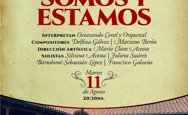 “Somos y Estamos”: un concierto sinfónico coral reunirá a más de 70 músicos y coreutas