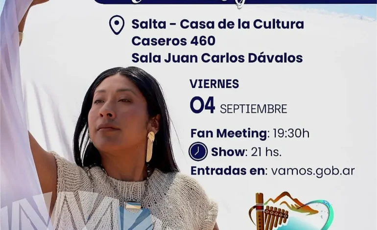 Micaela Chauque llega a la Casa de la Cultura con su espectáculo Corazón de Agua