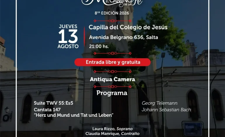 Música por el camino de la fe presenta su octava edición en Salta